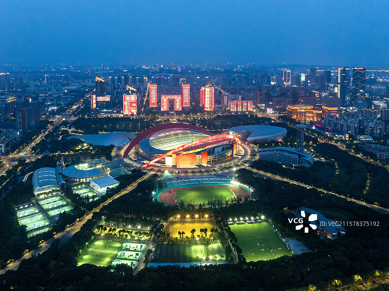 璀璨南京奥林匹克体育中心图片素材