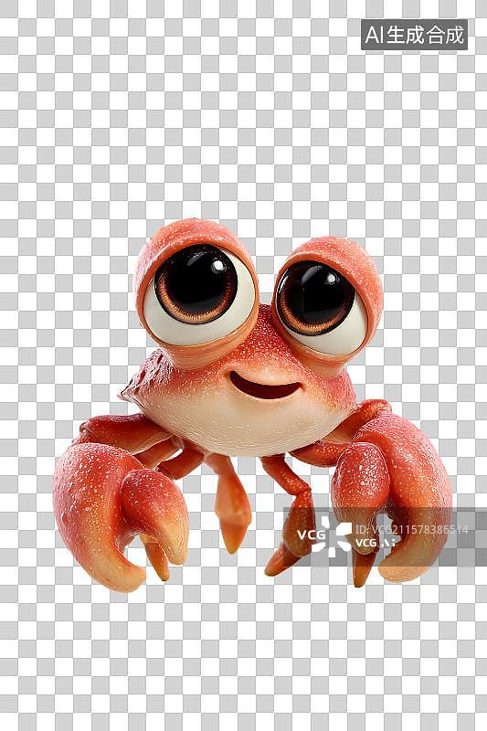 【AI数字艺术】卡通螃蟹形象图片素材