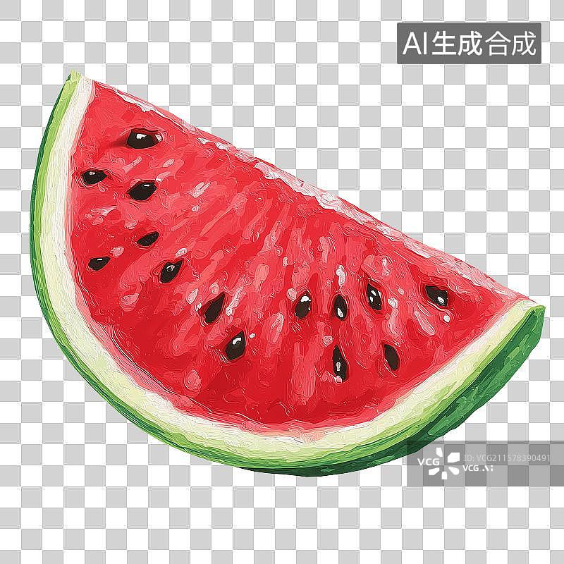 【AI数字艺术】夏天切开的西瓜图片素材