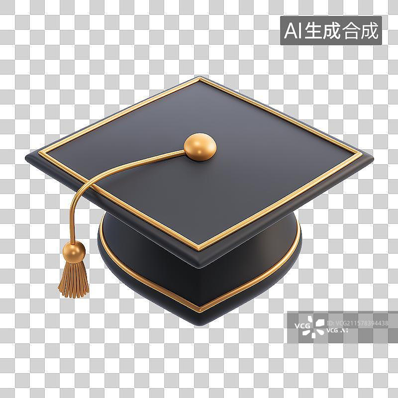 【AI数字艺术】学士帽图标图片素材