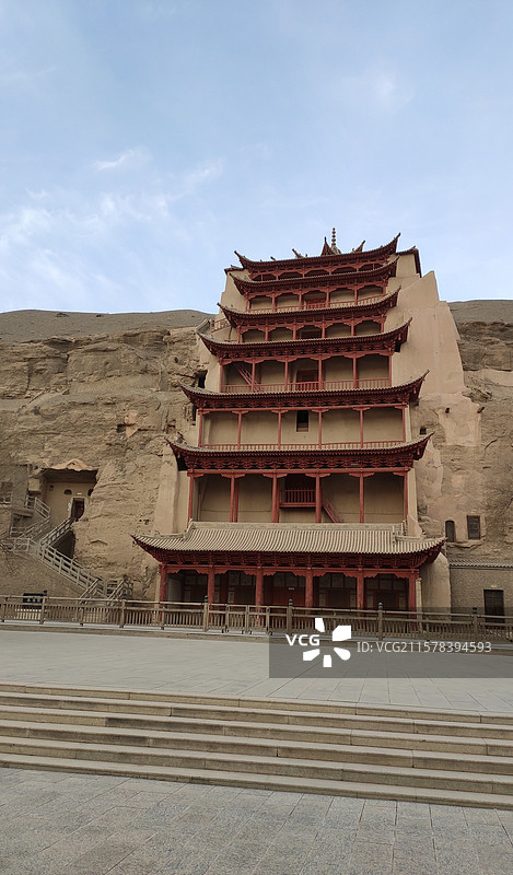 冬天的莫高窟图片素材