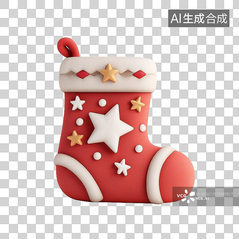 【AI数字艺术】可爱的圣诞袜子图片素材
