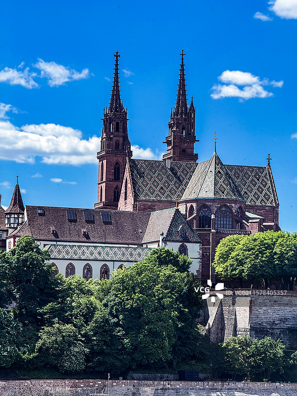 巴塞尔莱茵河畔图片素材