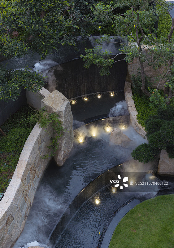 高档别墅住宅园林景观图片素材