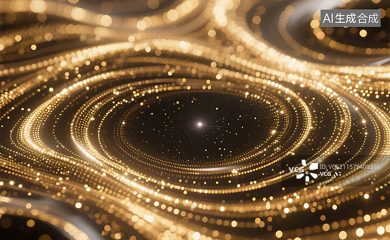 【AI数字艺术】液态铱金表面光波扩散时空涟漪光纹背景图片素材