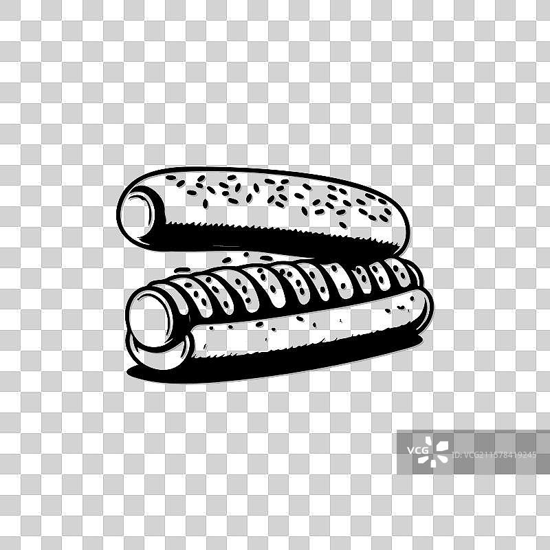 两只卡农里意大利甜点的单色图像图片素材