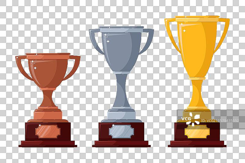 闪亮的奖杯奖品高脚杯图片素材