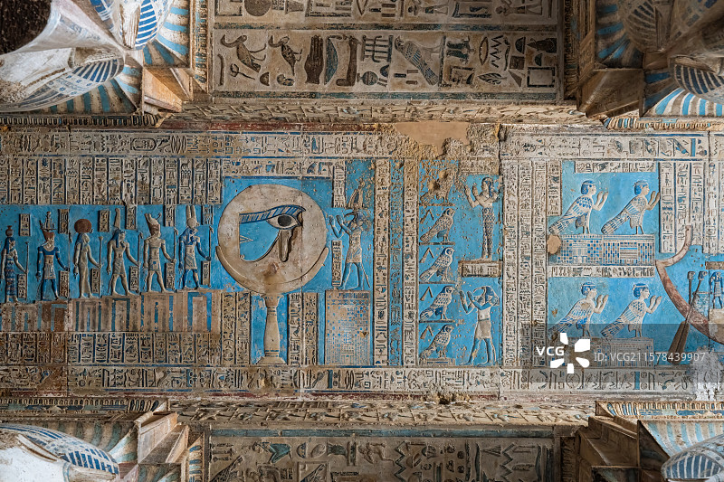 埃及丹达拉哈索尔神庙图片素材