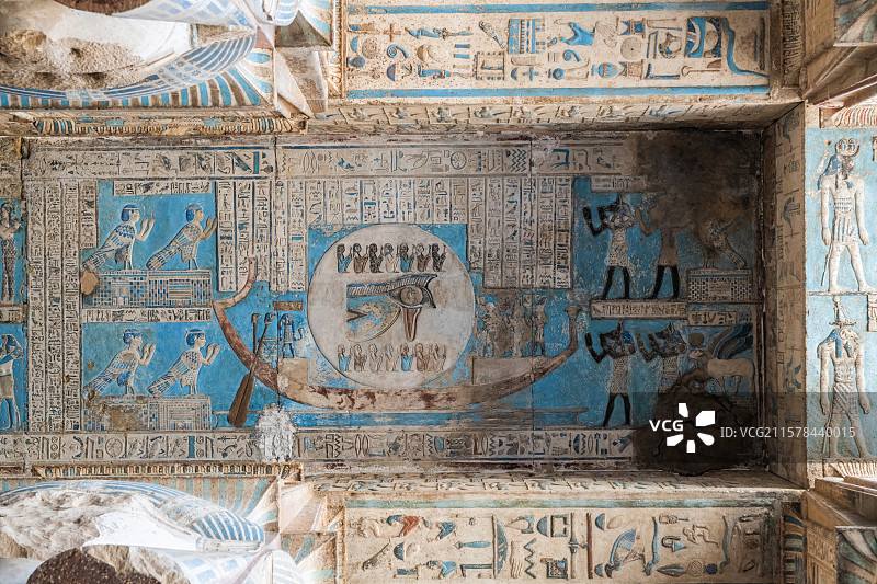 埃及丹达拉哈索尔神庙图片素材