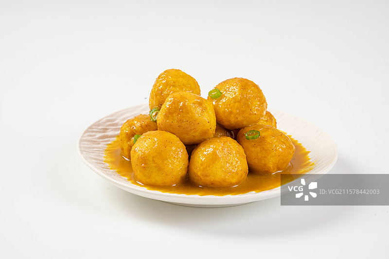 咖喱鱼蛋白底图图片素材