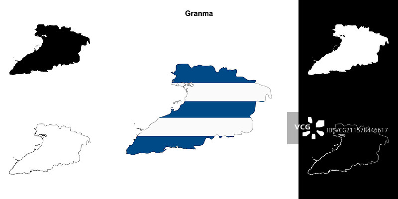 格兰玛轮廓地图图片素材
