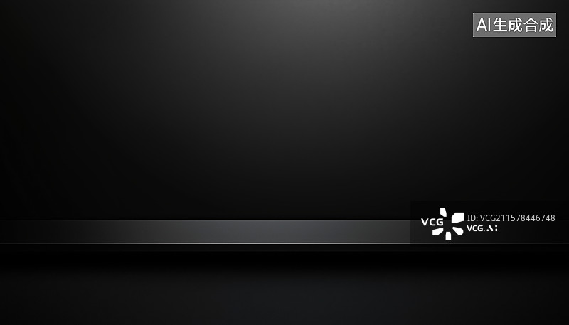 【AI数字艺术】黑色背景下的水平金属条图片素材