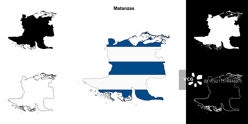 马坦萨斯轮廓地图图片素材