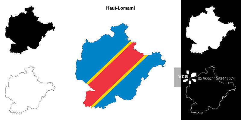 豪特洛马米轮廓地图图片素材