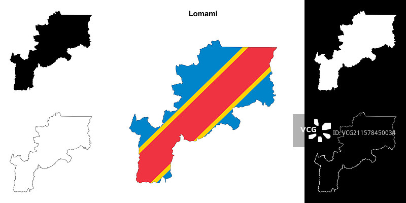洛马米轮廓地图图片素材