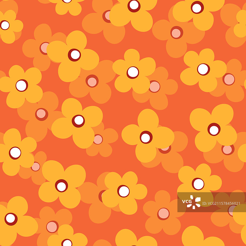 基于手绘的无缝花卉图案图片素材