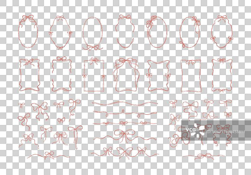 一套可爱的手绘娇媚风格设计图片素材