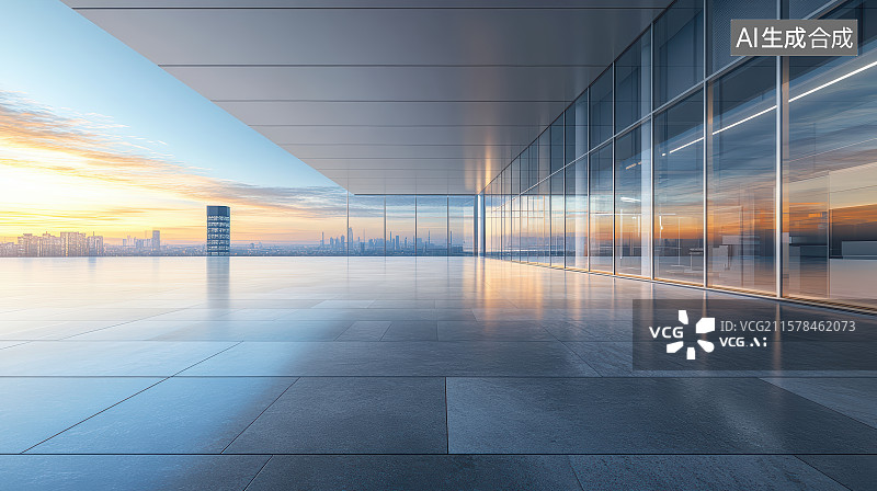 【AI数字艺术】城市建筑风光道路平台图片素材