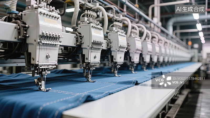 【AI数字艺术】自动化刺绣生产线图片素材