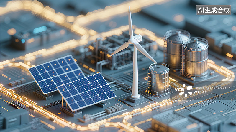 【AI数字艺术】绿色能源的未来图景图片素材