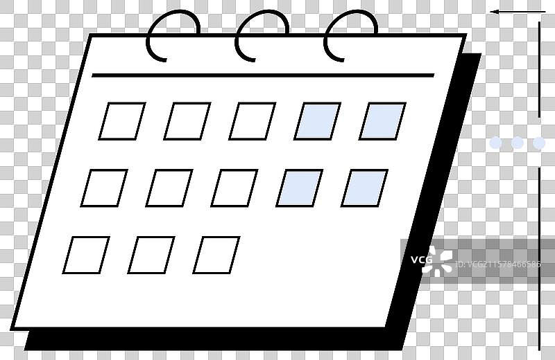 极简风格的桌面日历，突出显示的日期图片素材