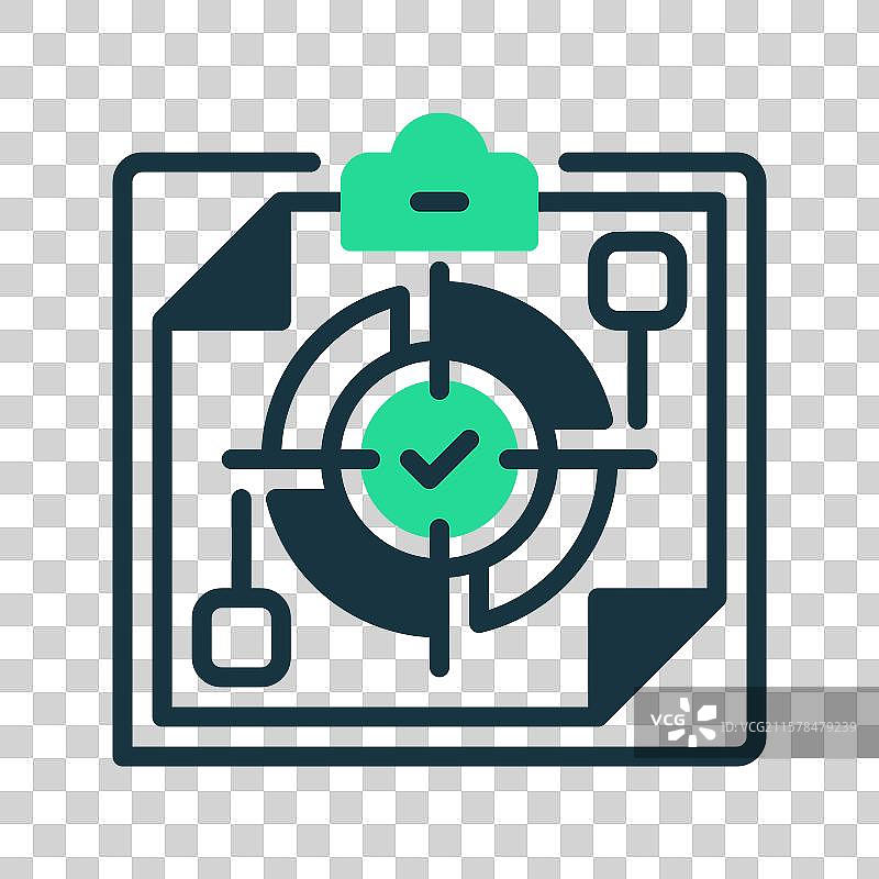 带目标线图标的剪贴板通用设计图片素材