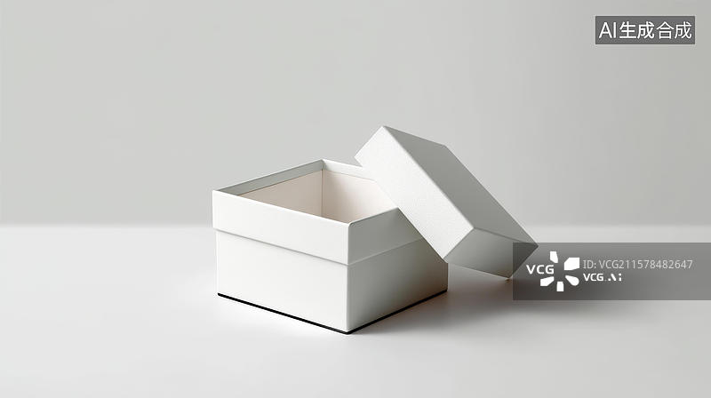 【AI数字艺术】白色礼品盒的空模具图片素材