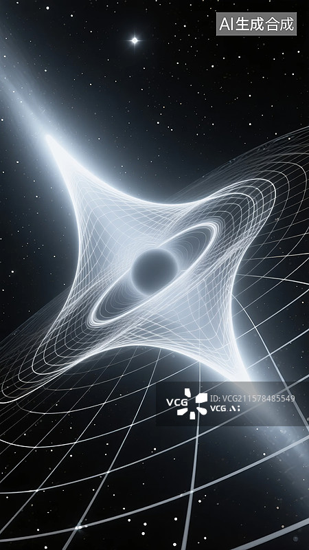 【AI数字艺术】宇宙引力波抽象概念图图片素材