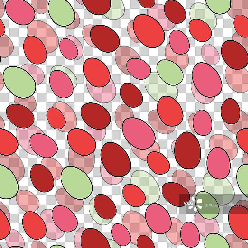 快乐复活节的彩色蛋图案无缝设计图片素材