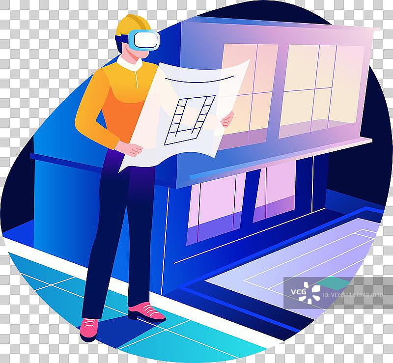 虚拟现实建筑师图片素材