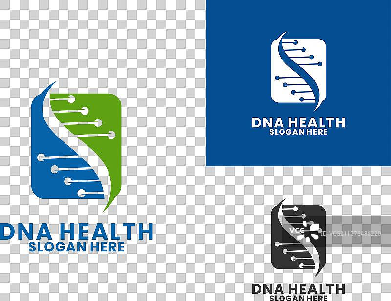 现代DNA科学应用程序标志设计图片素材