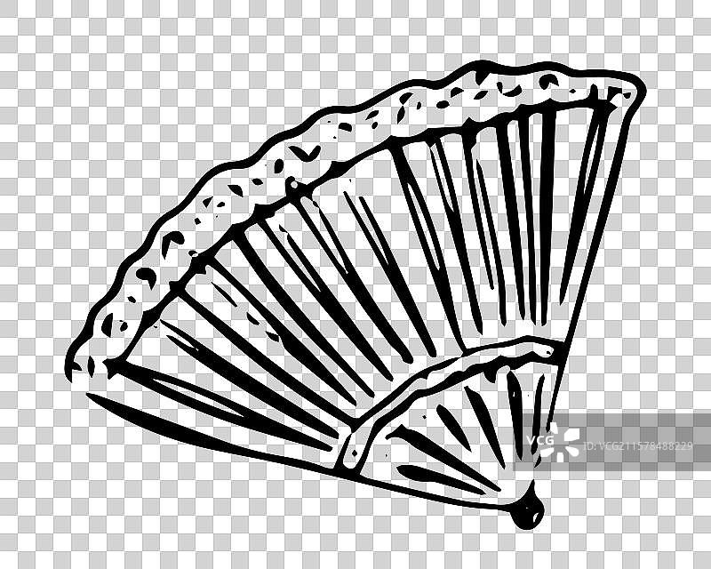 复古风扇充满奇幻色彩图片素材