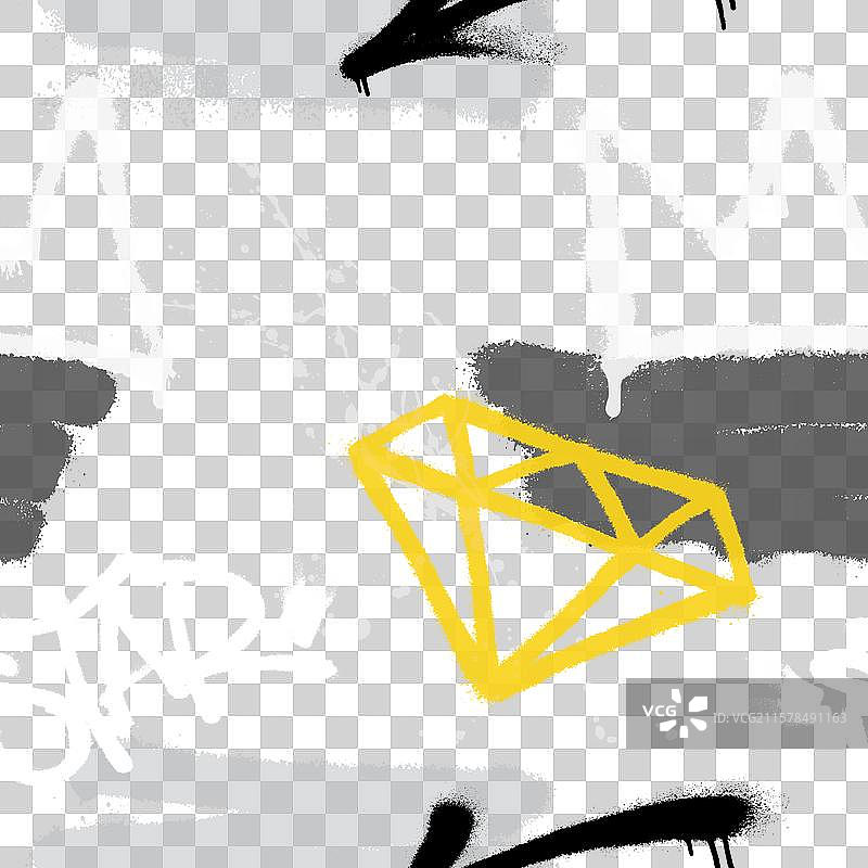 涂鸦喷漆无缝图案图片素材