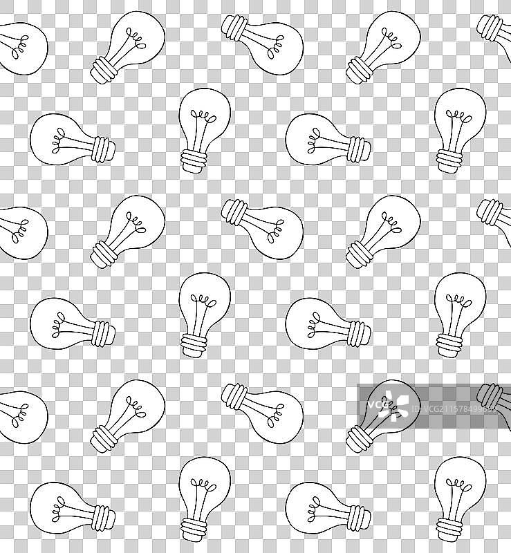 手绘灯具的无缝图案图片素材