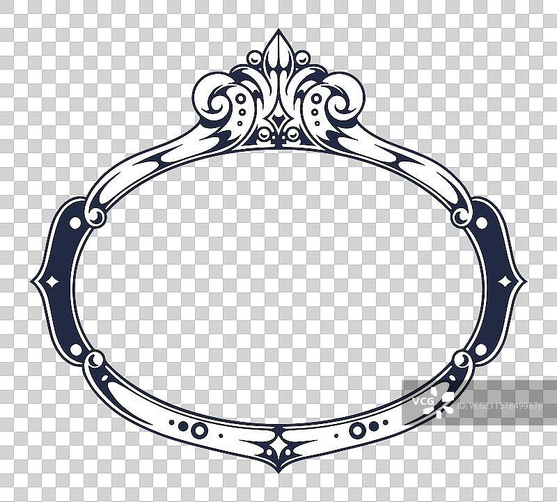 装饰性复古框架，带有复杂设计图片素材