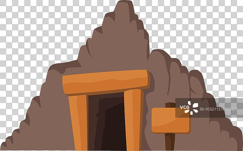 金矿隧道入口图标图片素材