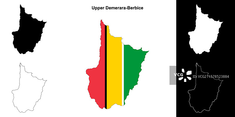 上德梅拉拉-伯比斯轮廓地图图片素材