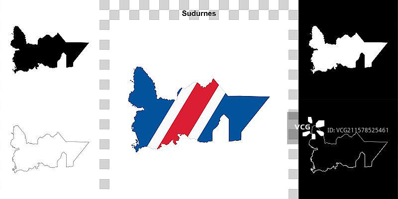 苏尔杜尔尼斯轮廓地图图片素材