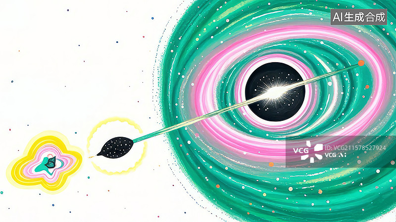 【AI数字艺术】黑洞与星系的奇幻艺术表现图片素材
