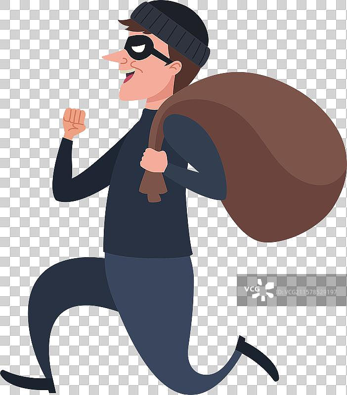 银行劫匪在逃跑图片素材