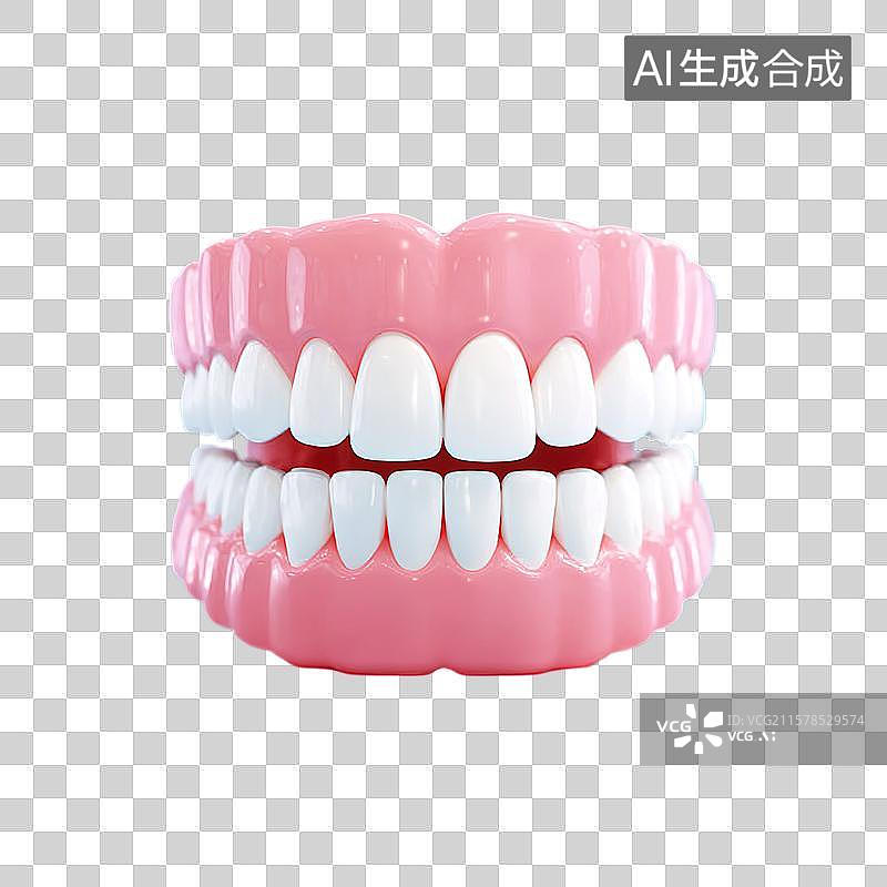 【AI数字艺术】牙齿，3D牙齿图片素材