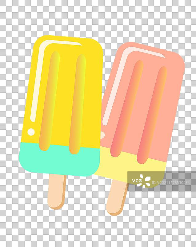 两个美味的雪糕冰棍图片素材
