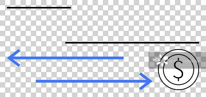 货币转移概念，带有箭头和货币符号图片素材