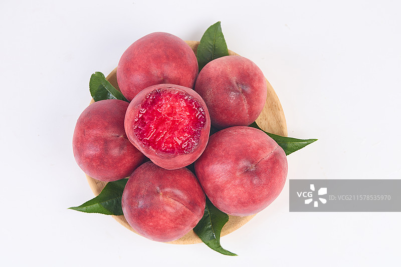 血桃 胭脂红桃子 胭脂红  红肉桃子 红心桃 紫红肉桃 中华血桃 广水胭脂红桃子 湖北胭脂红桃子 湖图片素材