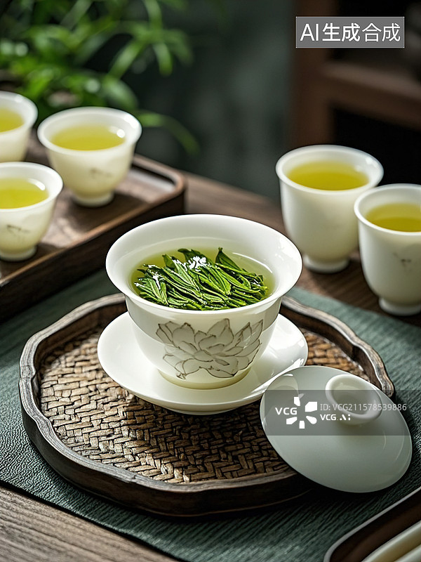 【AI数字艺术】茶，茶叶，茶道，茶具，茶山，茶文化各种合集图片素材