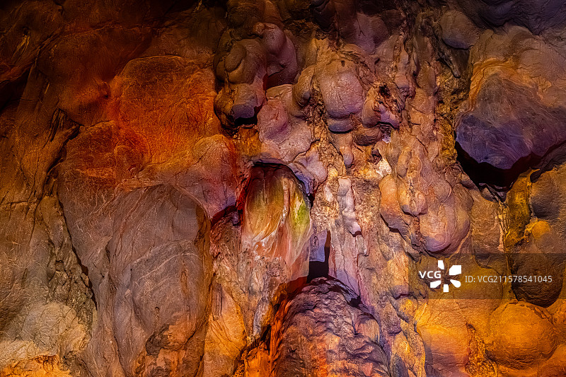 玉华洞 第一洞厅：白云洞 喀斯特地貌溶洞 福建三明将乐县玉华古洞风景名胜图片素材