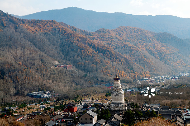 世界自然遗产文化目录-佛教名山山西五台山胜景图片素材