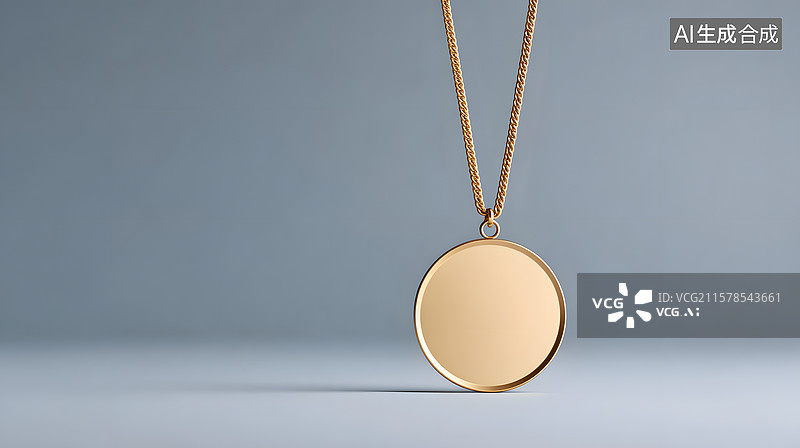 【AI数字艺术】悬挂的金奖章背景图片素材