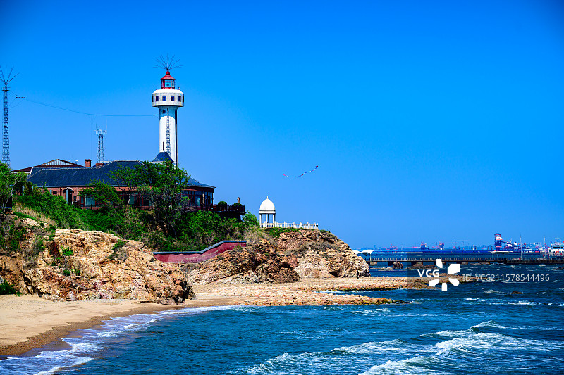海岸塔影图片素材