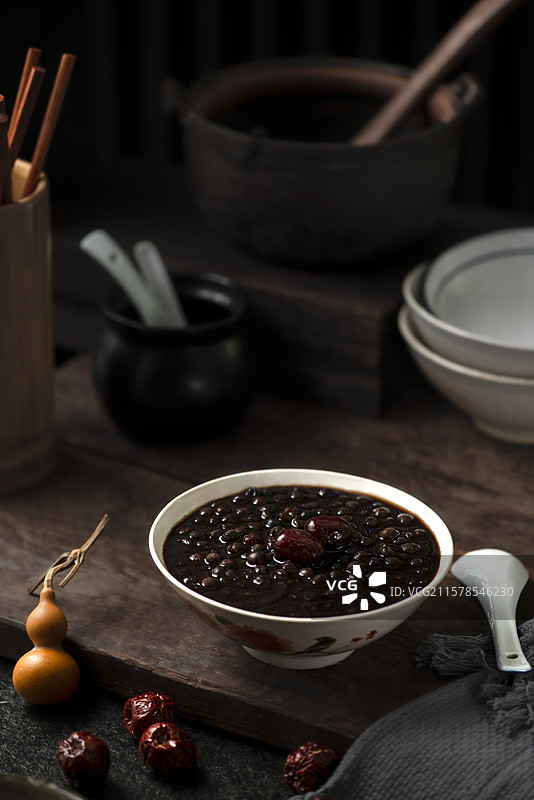 暗调竖版兰州小吃灰豆子场景图图片素材